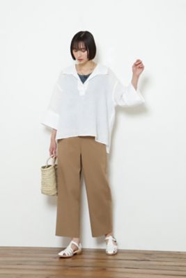 ◆レーヨン強撚Ｃ／麻ツイルＳＴパンツ（０７７２１３０５０５）