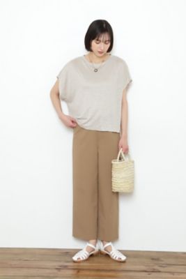◆レーヨン強撚Ｃ／麻ツイルＳＴパンツ（０７７２１３０５０５）