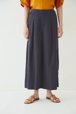 リネンコットンセミワイドパンツ（０７７２１３０６０４）