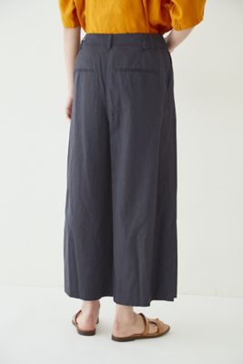 リネンコットンセミワイドパンツ（０７７２１３０６０４）