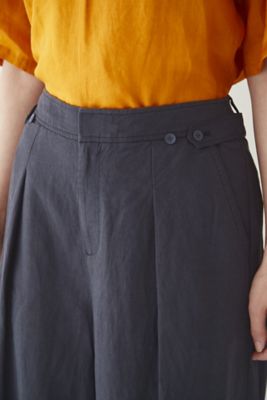 リネンコットンセミワイドパンツ（０７７２１３０６０４）