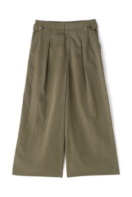 リネンコットンセミワイドパンツ（０７７２１３０６０４）