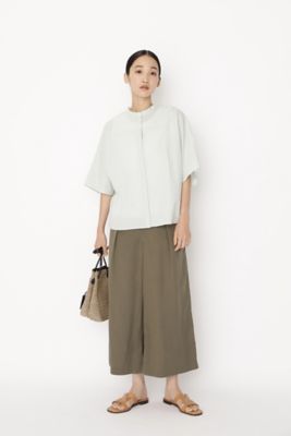 リネンコットンセミワイドパンツ（０７７２１３０６０４）