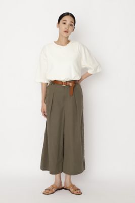 リネンコットンセミワイドパンツ（０７７２１３０６０４）