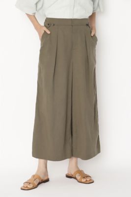 リネンコットンセミワイドパンツ（０７７２１３０６０４）