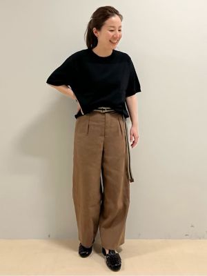 麻混ワイドパンツ（０７７２１３０６０７）
