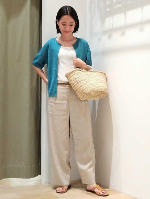 麻混ワイドパンツ（０７７２１３０６０７）