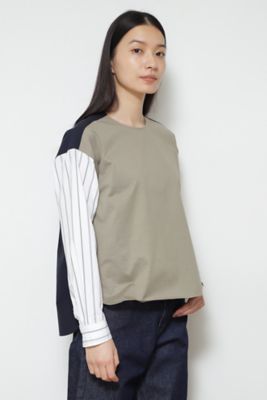 ◆ストライプドッキングカットソー（０７７２１６０２００）
