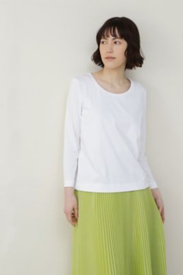 ＜human woman (Women)＞オーガニックコットンスムース長袖Ｔシャツ（０７７２１６０２０７）