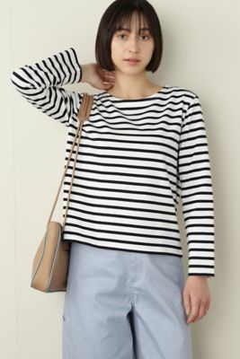 ＜human woman (Women)＞◆バスクボーダーカットソー（０７７２１６０３００）