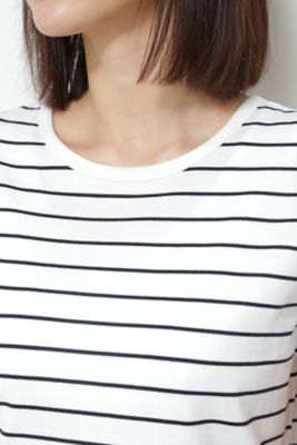 ◆オーガニック綿天竺半袖ボーダーＴシャツ（０７７２１６０３０２）