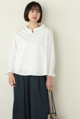 ＜human woman (Women)＞◆袖ギャザージャージーブラウス（０７７２１６０３１０）