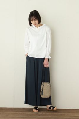◆袖ギャザージャージーブラウス（０７７２１６０３１０）
