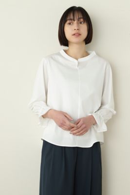 ◆袖ギャザージャージーブラウス（０７７２１６０３１０）