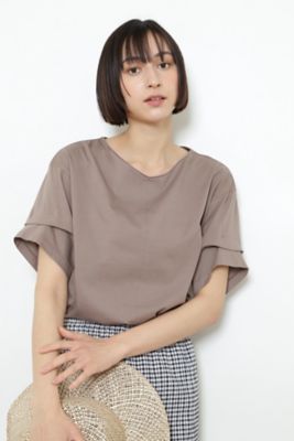 ◆タックスリーブカットソー（０７７２１６０５０５）