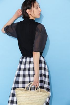 ＜human woman (Women)＞◆袖布帛ドッキングプルオーバー（０７７２１６０６０２）