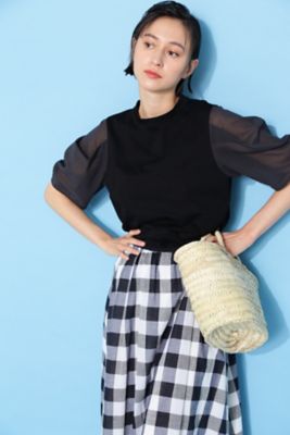 ◆袖布帛ドッキングプルオーバー（０７７２１６０６０２）