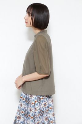 ◆袖布帛ドッキングプルオーバー（０７７２１６０６０２）