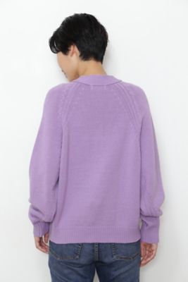 ◆コットンアクリル天竺ニットカーディガン（０７７２１７０１０１）