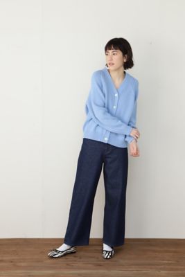 ◆コットンアクリル天竺ニットカーディガン（０７７２１７０１０１）