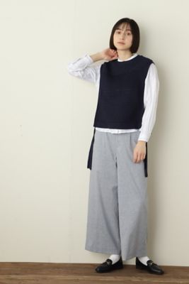 ◆アラン柄ニットベスト（０７７２１７０３０５）