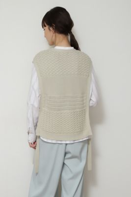 ◆アラン柄ニットベスト（０７７２１７０３０５）
