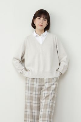 ◆５ｅ・衿つきプルオーバーニット（０７７２１７０３０８）