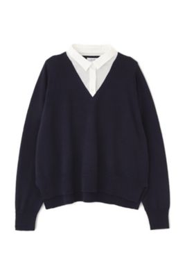◆５ｅ・衿つきプルオーバーニット（０７７２１７０３０８）