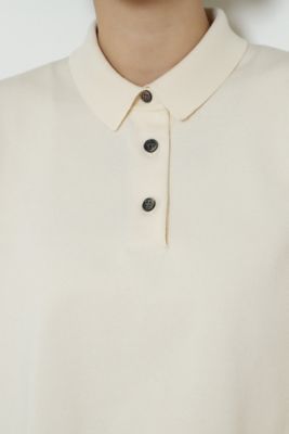 ◆衿付きボックスシルエットニット（０７７２１７０５０２）