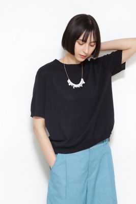 ◆ドライタッチバイカラーニットプルオーバー（０７７２１７０６０２）