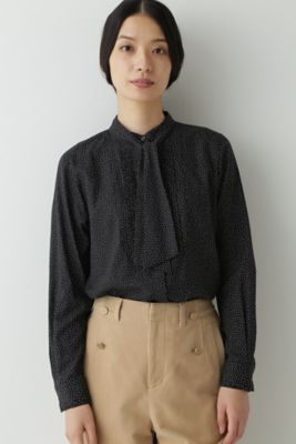 ＜human woman (Women)＞◆ドットプリントフロントタックブラウス（０７７２２１０００２）