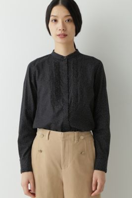 ◆ドットプリントフロントタックブラウス（０７７２２１０００２）