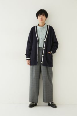 ◆鳥モチーフロールカラーブラウス（０７７２２１０００９）