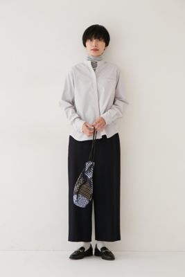 ◆ストライプバンドブラウス（０７７２２１０１００）