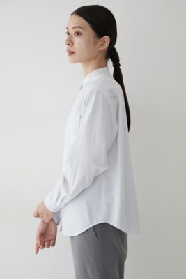 ◆ストライプバンドブラウス（０７７２２１０１００）