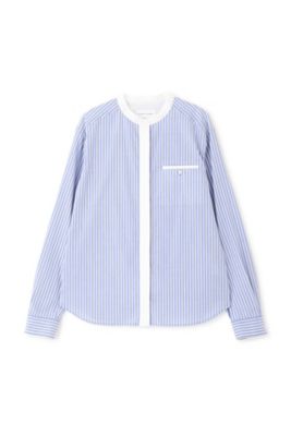 ◆ストライプバンドブラウス（０７７２２１０１００）