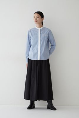 ◆ストライプバンドブラウス（０７７２２１０１００）