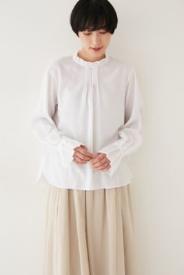 ◆衿フリルやわらかブラウス（０７７２２１０１０４）