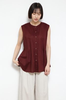 ＜human woman (Women)＞◆≪ａｒｒｉｖｅ　５ｅ≫フロントタックノースリーブブラウス（０７７２２１０７０５）