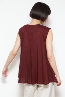 ◆≪ａｒｒｉｖｅ　５ｅ≫フロントタックノースリーブブラウス（０７７２２１０７０５）