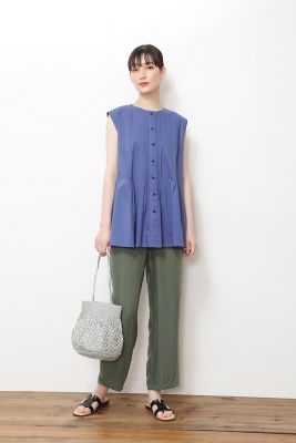 ◆≪ａｒｒｉｖｅ　５ｅ≫フロントタックノースリーブブラウス（０７７２２１０７０５）