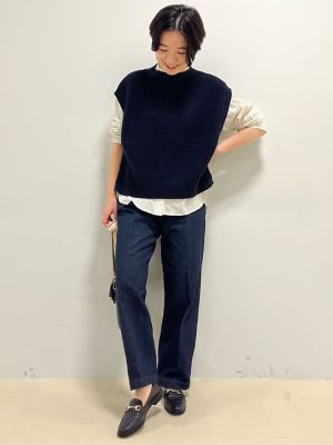 ◆シャーリングストライプブラウス（０７７２２１０８０１）