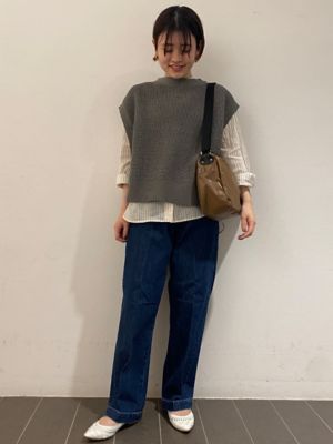 ◆シャーリングストライプブラウス（０７７２２１０８０１）