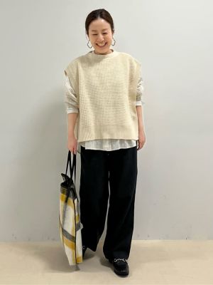 ◆シャーリングストライプブラウス（０７７２２１０８０１）