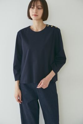 ◆５ｅ・ショルダーボタンブラウス（０７７２２１０８０７）