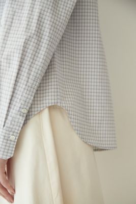◆スタンドフリルチェックブラウス（０７７２２１０９０５）