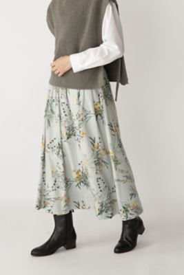 JUSGLITTY♡爽やかサマーボタニカルスカート ジャスグリッティー JUSGLITTY エアリーフラワープリント