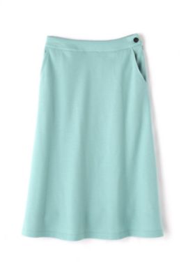 【SALE】human woman (Women)/ヒューマンウーマン ウールスムースウォッシャブルスカート(0772226100) ライトグリーン ロングスカート【三越伊勢丹/公式】