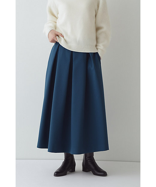 【SALE】キルティングスカート ブルー ロングスカート