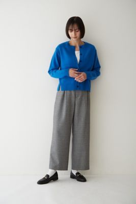 ◆千鳥チェックセミワイドパンツ（０７７２２３０００４）